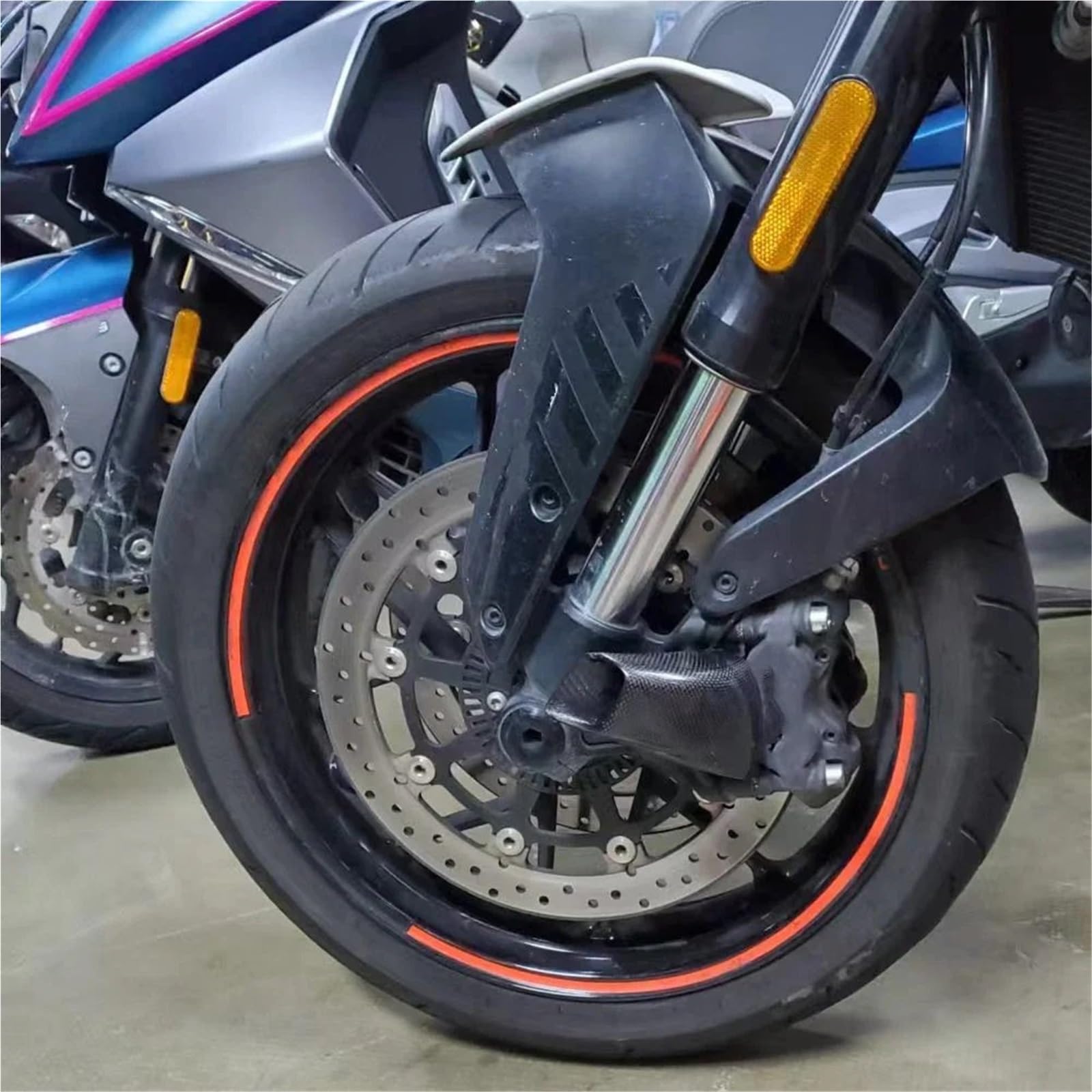 para Accesorios de Motocicleta de 100 mm y 108 mm, Pinza Delantera, conductos de Aire, Montaje de refrigeración de Frenos Modificado Refrigeración de Pinza de Freno Conductos de refri(C)