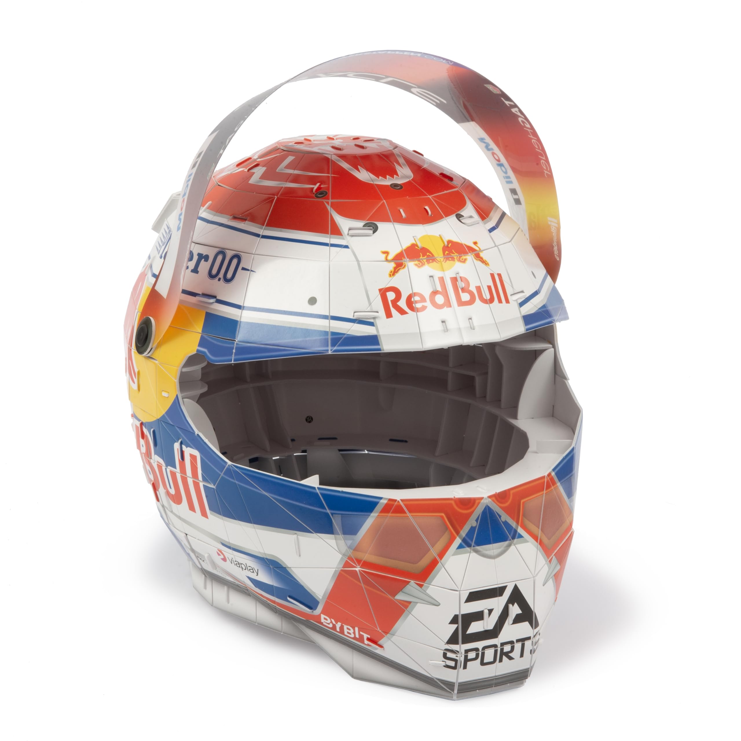 Verstappen Red Bull Racing 3D-Puzzle Helm – 55 Teile, hochdetailliert mit offizieller Lizenz, einfache Montage, kein Werkzeug oder Kleber erforderlich, Karton, EPS-Schaum – 20 × 23 × 23 cm