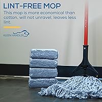 Vista 7 de KLEEN HANDLER HEAVY DUTY Commercial Mop Head Replacement, Wet Industrial Blue Cotton Looped End String Cleaning Mop Head Refill (Case of 24)