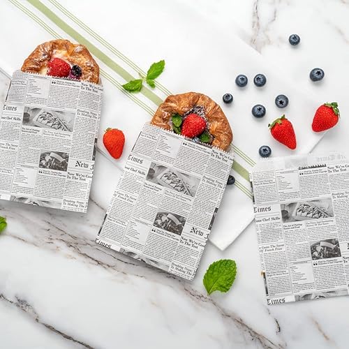 Miniatura 3 de Restaurantware -Bag Tek - Bolsas de sándwich de 7 x 5 pulgadas, 100 bolsas de panadería a prueba de grasa, desechables, bolsa de almuerzo de papel