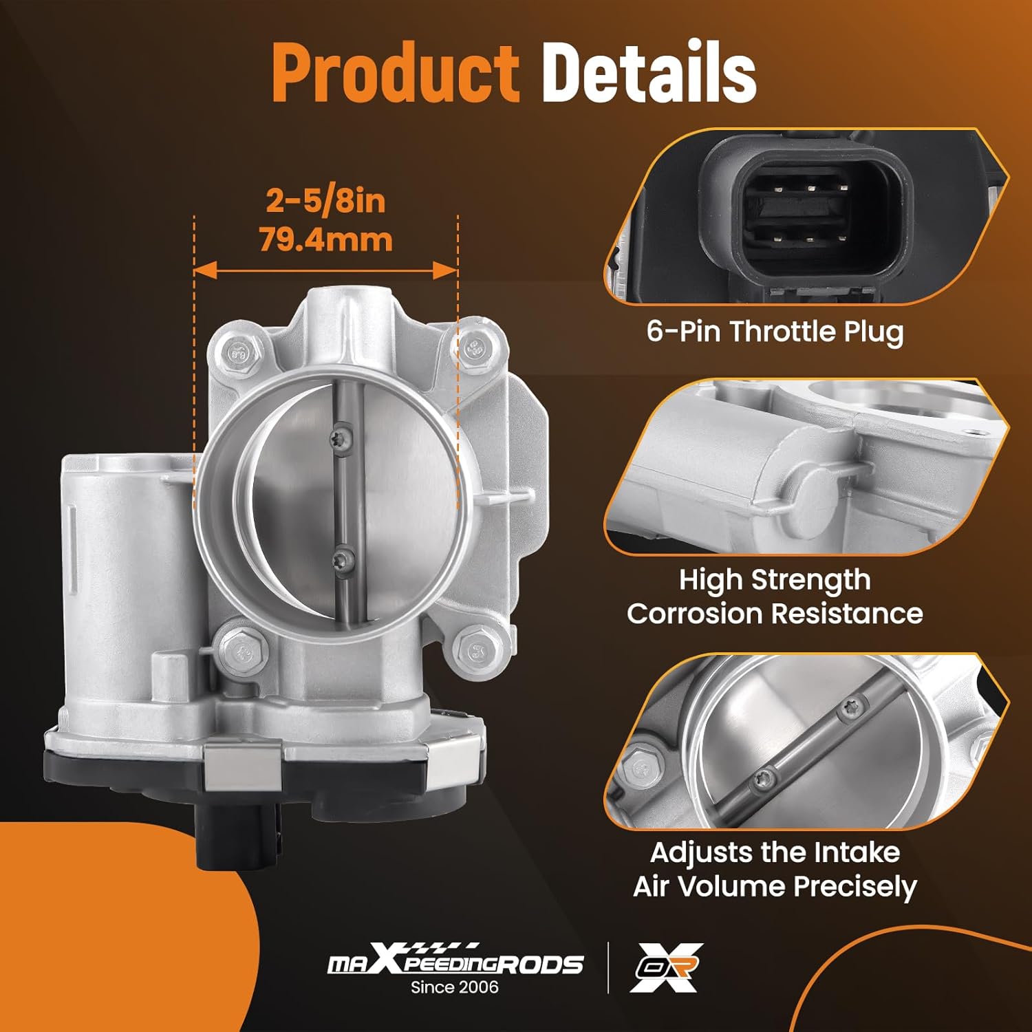 maXpeedingrods S20015 Electronic Throttle Body S20015 for Chevy Equinox HHR Malibu 2008-2010, for Buick LaCrosse Regal, for GMC Terrain, for Pontiac G6, for Saturn Aura VUE, 12631186 67-3014