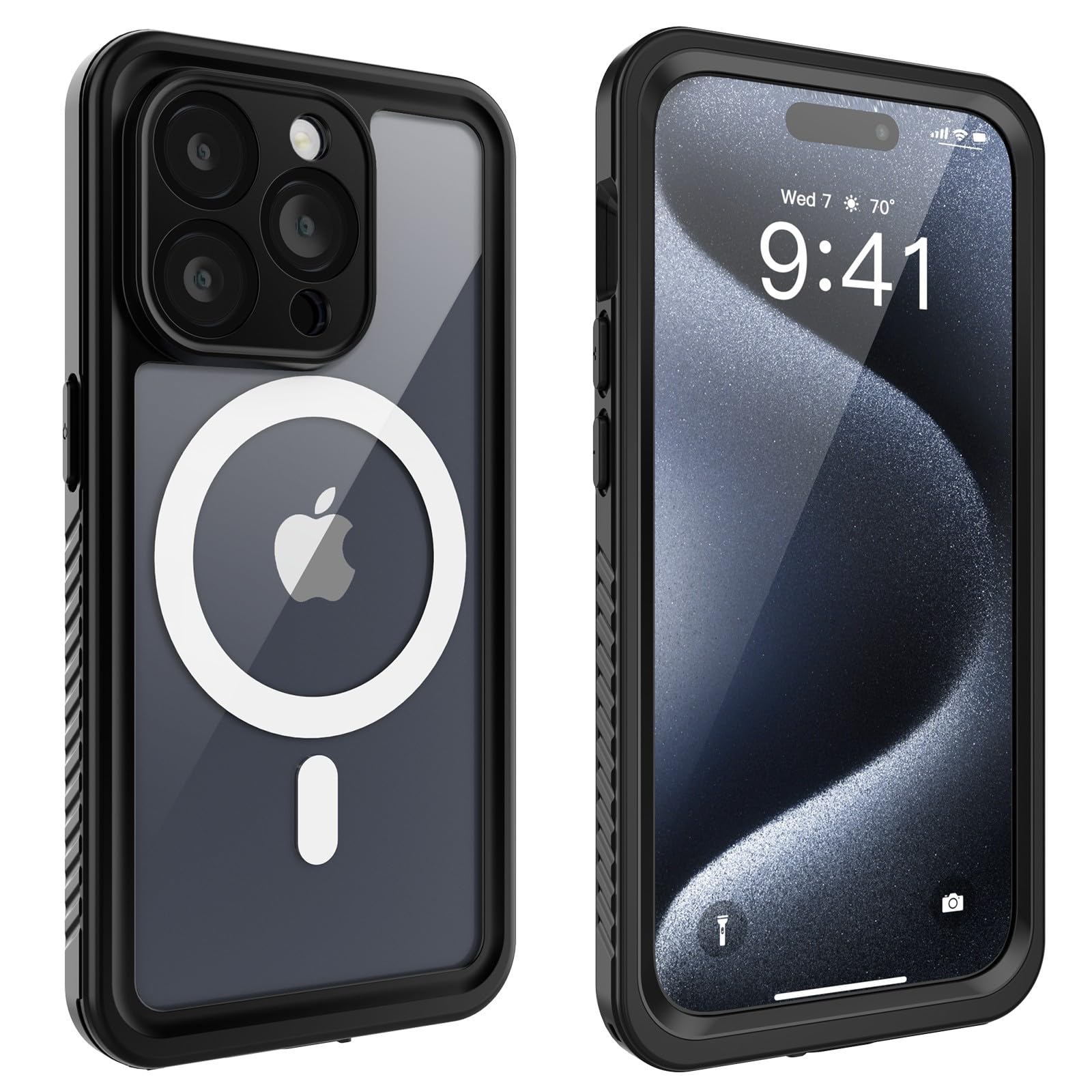 Amazon.co.jp: iPhone 15Pro 用 防水ケース 耐衝撃ケース MagSage対応 