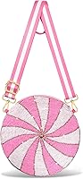 CEALXHENY Beaded Candy Purse for Women - Lollipop Candy Cane Crossbody Bag, Halloween Christmas Costume Accessory