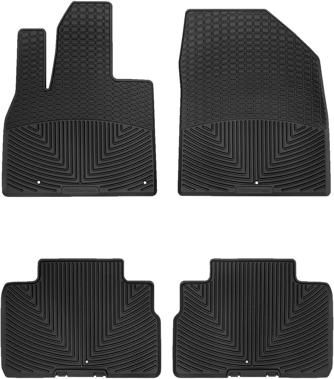 WeatherTech All-Weather Floor Mats for Kia Telluride 1st & 2nd Row (W570-W571), Black