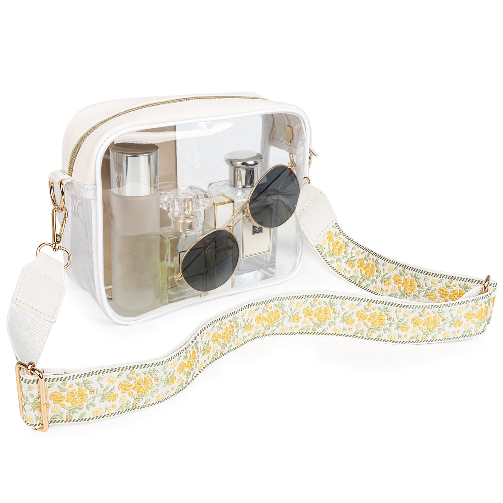 Aveniee Clear Bag Stadium Approved, Clear Purses for Women, Cross body Bag for Concerts with Adjustable Strap