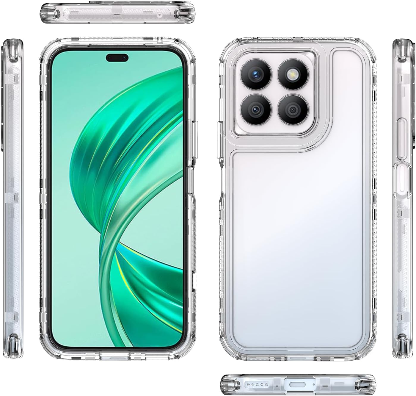 Compatible Case with Honor X8b - 3 in 1 Anti-Fall, Shock-Absorbing Protective Cover