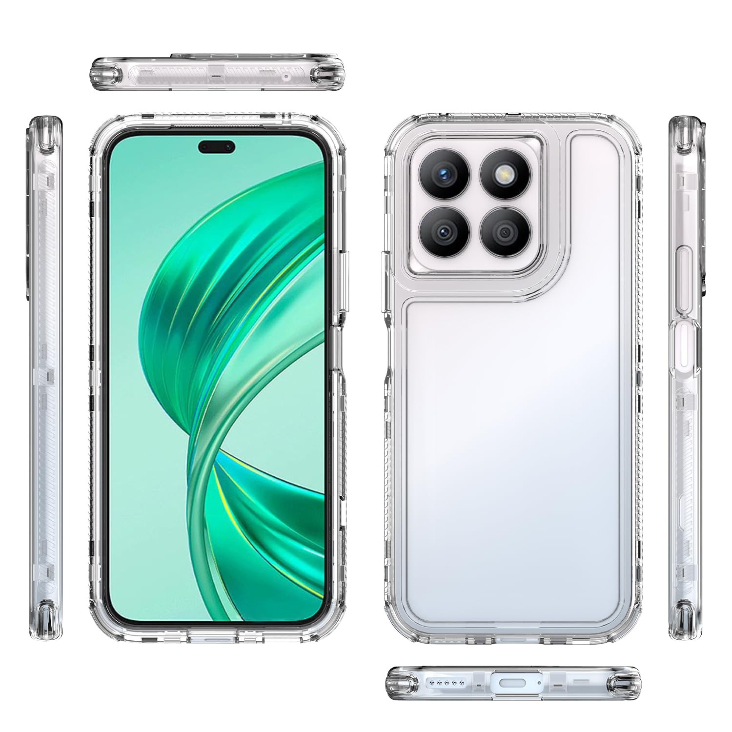 Compatible Case with Honor X8b - 3 in 1 Anti-Fall, Shock-Absorbing Protective Cover