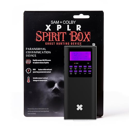 Sam and Colby XPLR Spirit Box | Paranormal Detection Equipment; Haunted Survival; Ghost Hunter Scanner; EMF and EVP Detector; Comprehensive Tool for Spirit Communication