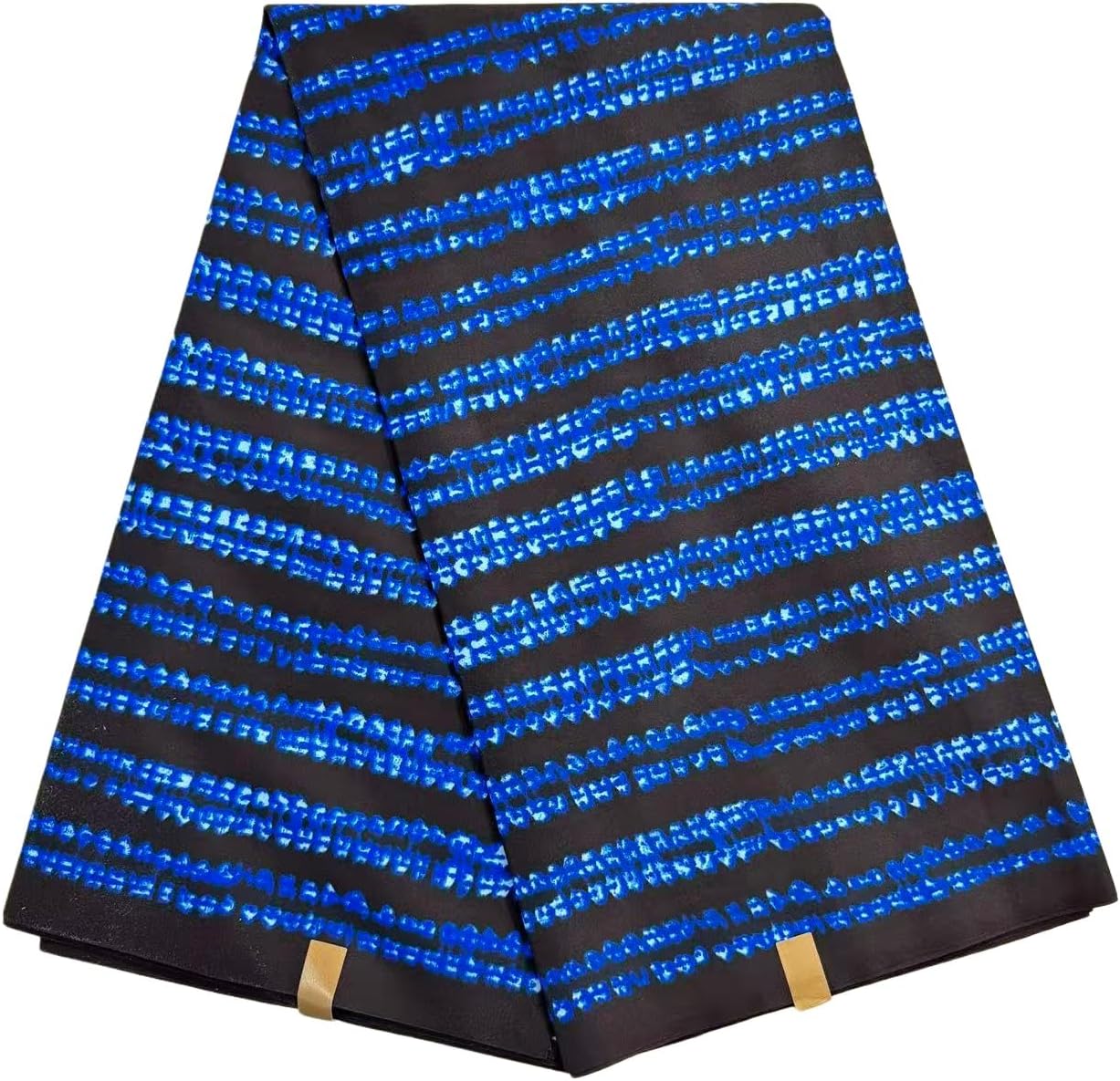 African Ankara Fabric, Navy Blue Polyester Tribal Print, 6 Yards x 45 Inches, Dashiki Wax Pattern for Party Dress Making