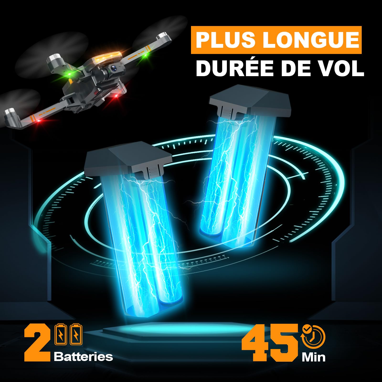 G9 GPS Drone avec Caméra 4K EIS, 45 Mins Vol, Moteur sans Balais, Retour Auto, Moins de 249g C0