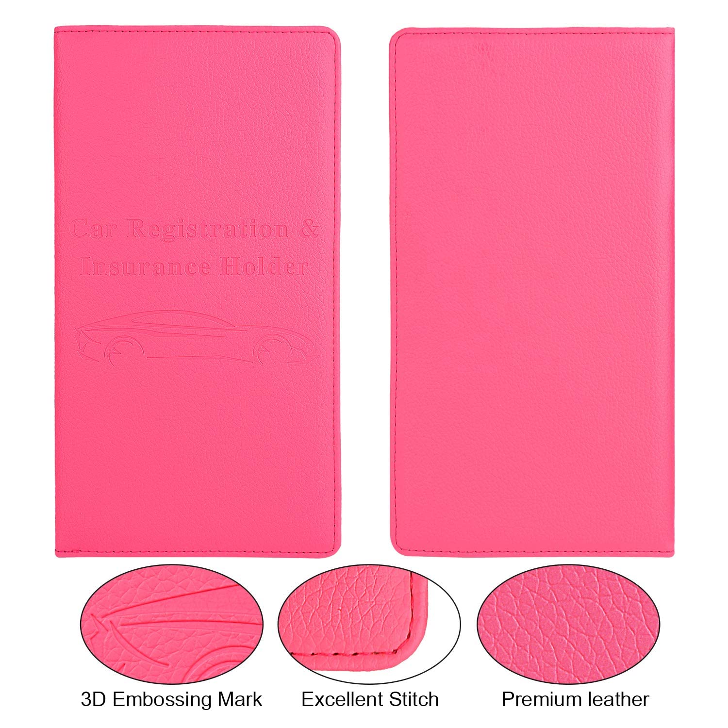 Cacturism Car Registration and Insurance Holder Car Accessories Vehicle Glove Box Car Organizer Women Car Accessories with Magnetic — view 5