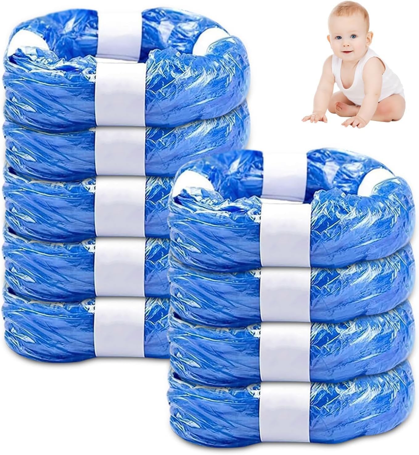 8-Pack Nappy Bin Refills, Blue, 1 count (Pack of 8)
