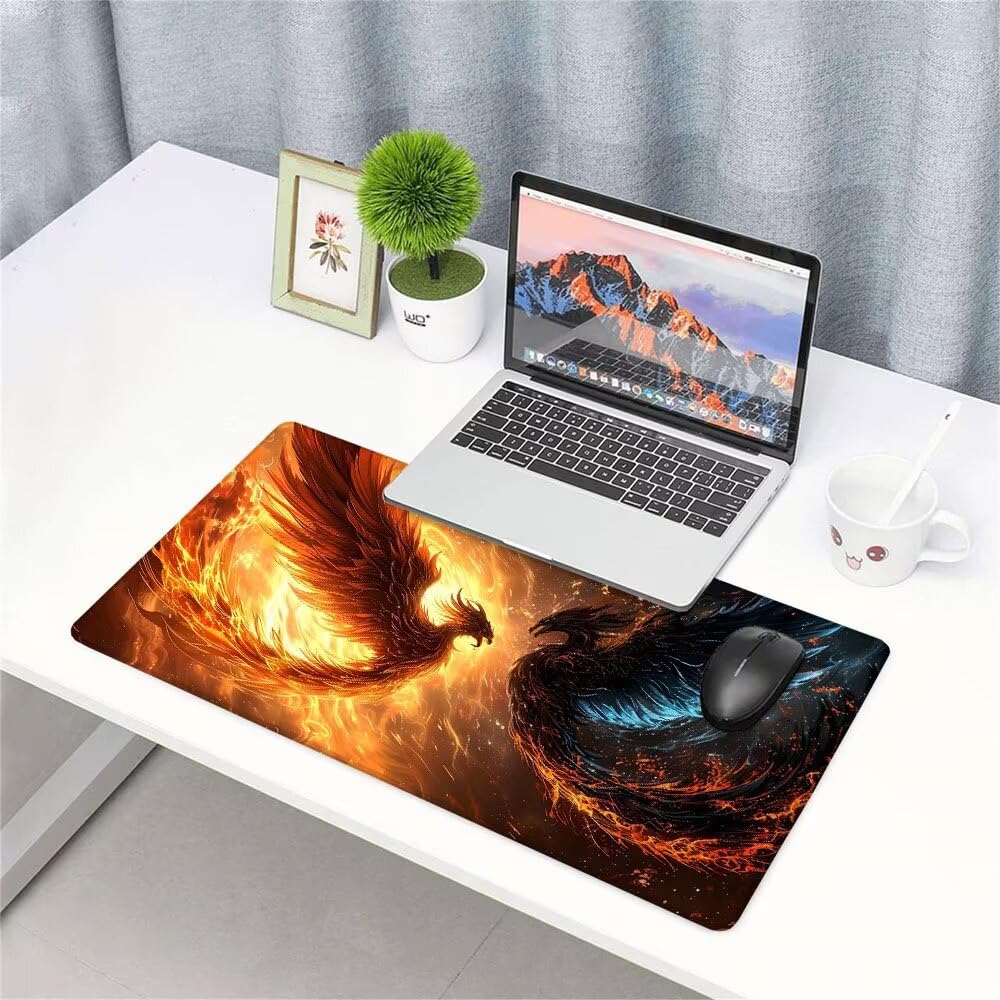 Alfombrilla de Mouse para Juegos, Giallo, XXL, Antideslizante, Impermeable, Diseño de Sogno, Extendido, Grande, 1200x600x3mm, para PC, Laptop, Ufficio, Famiglia d-610