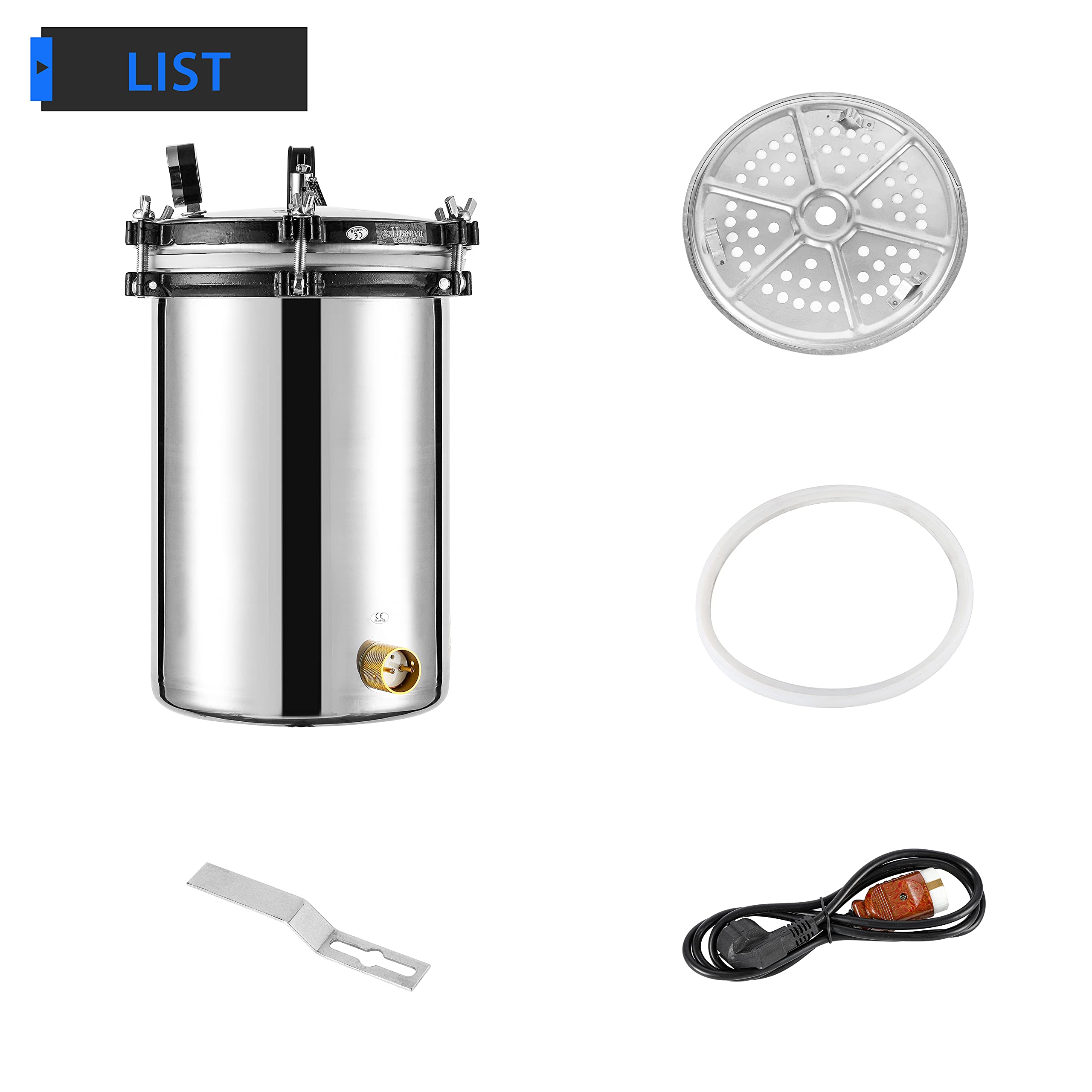 Huanyu 24L Autoclave Esterilizador de alta presión esterilización vaporizador dispositivo de desinfección