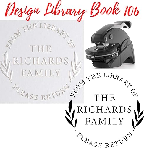 Miniatura 8 de Sello personalizado en relieve de libros de biblioteca  Regalo del día de la madre  Grabador de libros de graduación de la biblioteca de relieve,