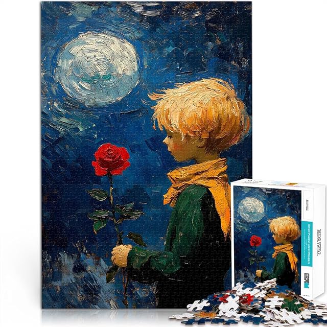 Puzzles de 2000 Piezas para Adolescentes El Principito con Rosa Juegos educativos Decoración del hogar Juego…