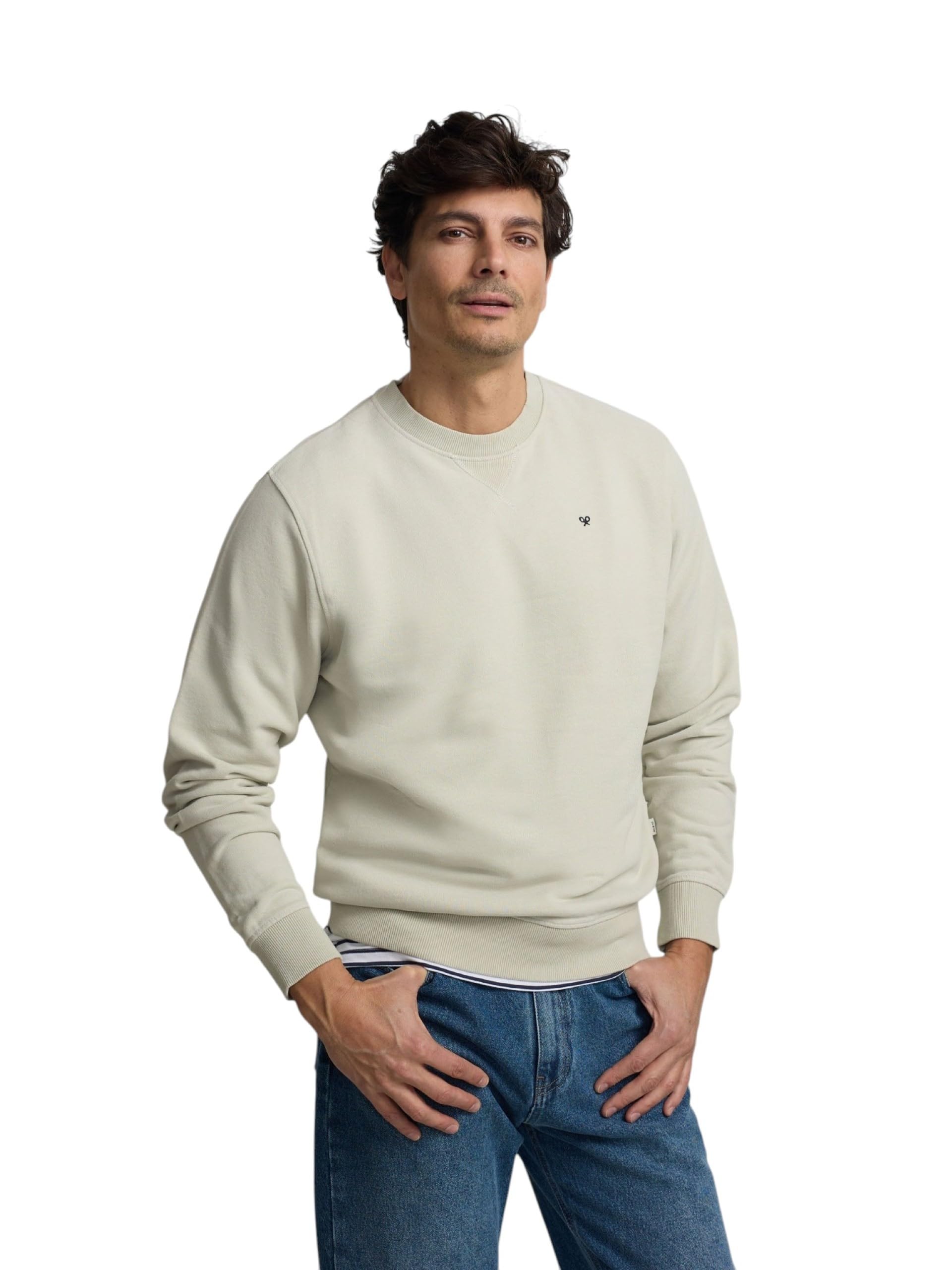 SILBON minilogo sweatshirt, light green, L-3XL