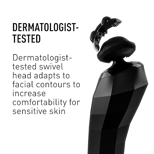 Miniatura 4 de Bevel Afeitadora eléctrica para hombres, afeitadora eléctrica de aluminio, maquinilla de afeitar eléctrica húmeda y seca, impermeable, carga rápida,