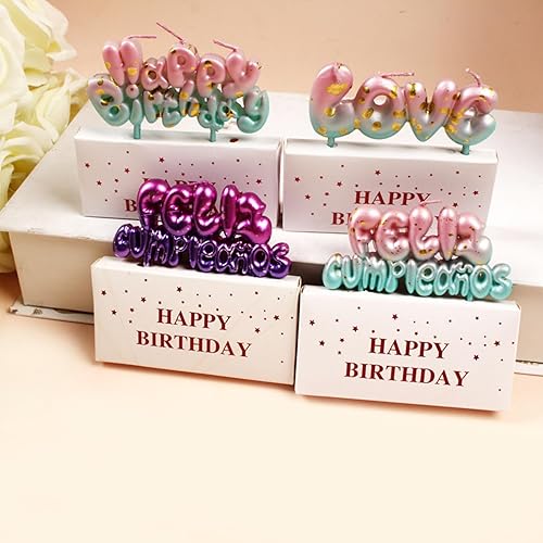 Miniatura 4 de Happy Birthday Letter Candles,Mermaid Gold Dot Alphabet Cake Candles,Birthday Candles Set,Party Supplies,Cake Decoration