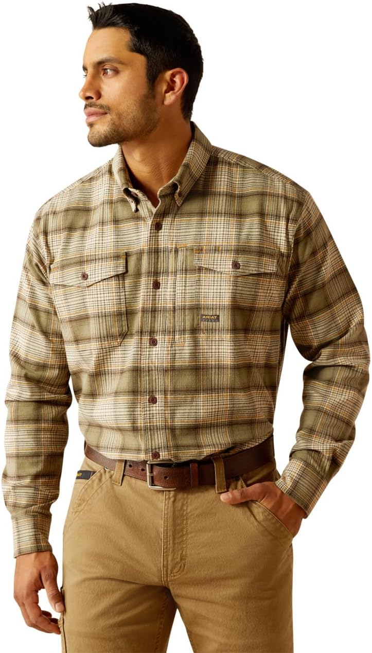 Ariat Mens Rebar Flannel Insulated Shirt Jacket