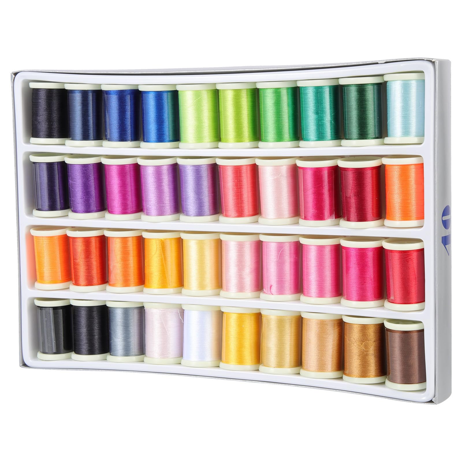 BESTOMZ Hilo de bordar profesional, hilos de bordar, 40 rollos de hilo de seda artificial, kit de costura multifunción para patchwork y bordado DIY, con acabado fino, para amantes del