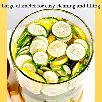 Drinking Water Dispenser with Stand,Lemonade Drink Dispenser,Iced Drink Dispenser,Drink Glass Jar And Pitcher Holder,Drink Dispenser for Refrigerator,stainless steel faucet,4L [Energy Class A]