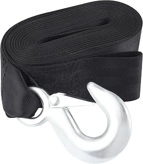 2" x20' 11000 lb Tow Straps Heavy Duty with Tow Hook,Emmergency Recovery Strap,Car Accessories Extension Towing Strap Tree Saver Strap for Winching Fit Trucks,Snowmobile,ATV