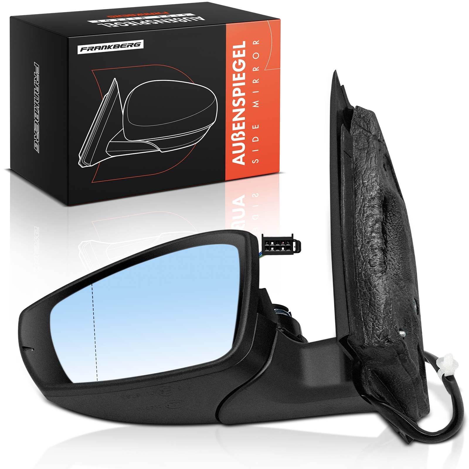 Frankberg Specchio Specchietto Retrovisore Elettrico Sinistra 6 poli &-Riscaldabile &-Luce lampeggiante Compatibile con Polo 2009-2022 Polo Berlina 2014-2020 Polo Van 2009-2017
