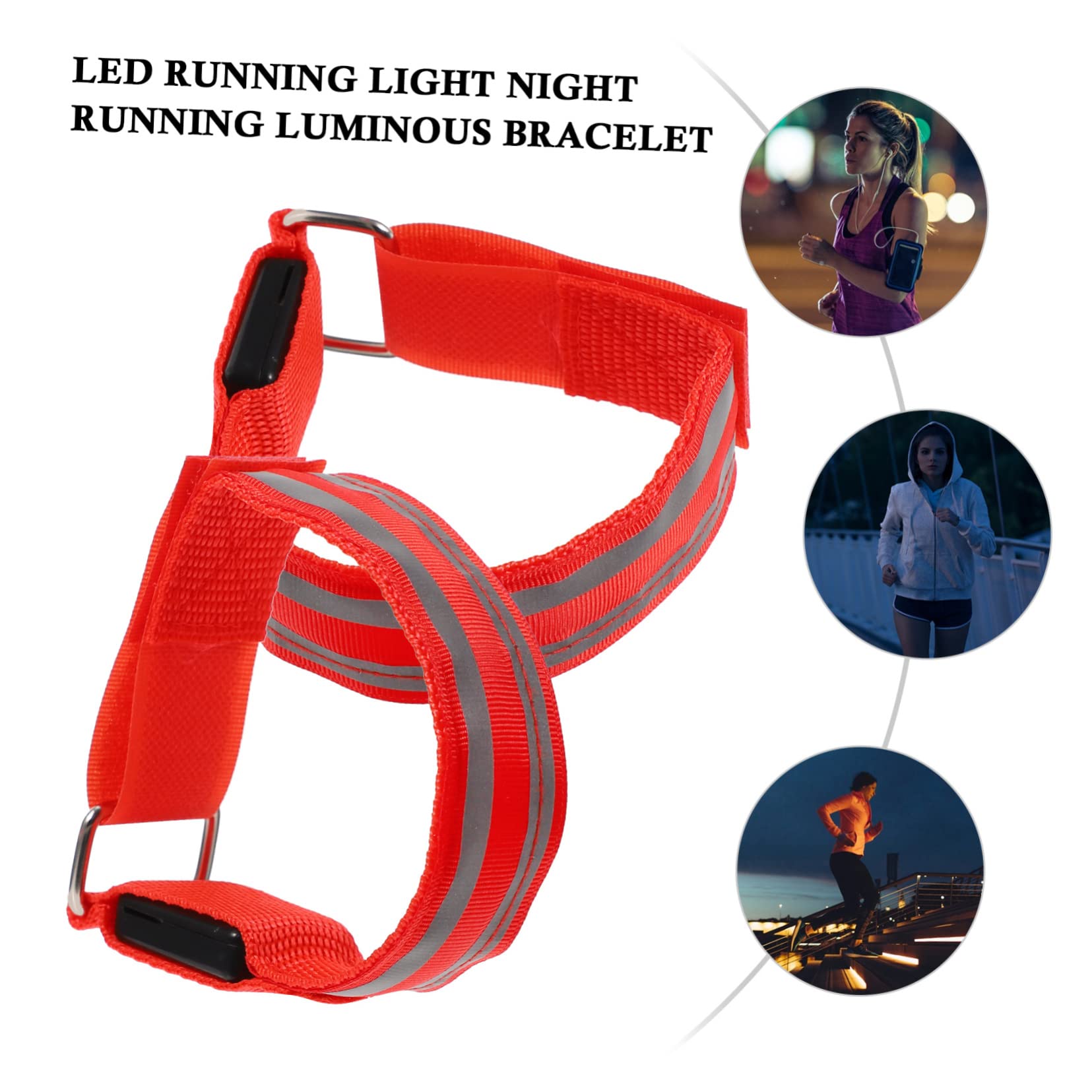 Kisangel 4 Pièces Feux De Circulation LED Bracelets Lumineux Cheville Course De Nuit La Nuit avec Électronique LED
