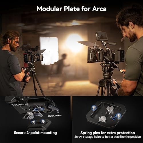 Miniatura 4 de SMALLRIG Placa de batería plegable de montaje en V, sin herramientas, solución de montaje todo en uno para cámaras sin espejo/DSLR, con placa