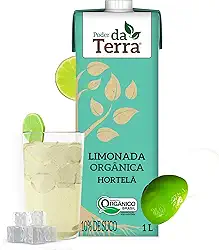 PODER DA TERRA - Limonada Orgânica com Hortelã - Bebida Natural, Sem Conservantes, Sem Glúten - Ingredientes Naturais - 1L