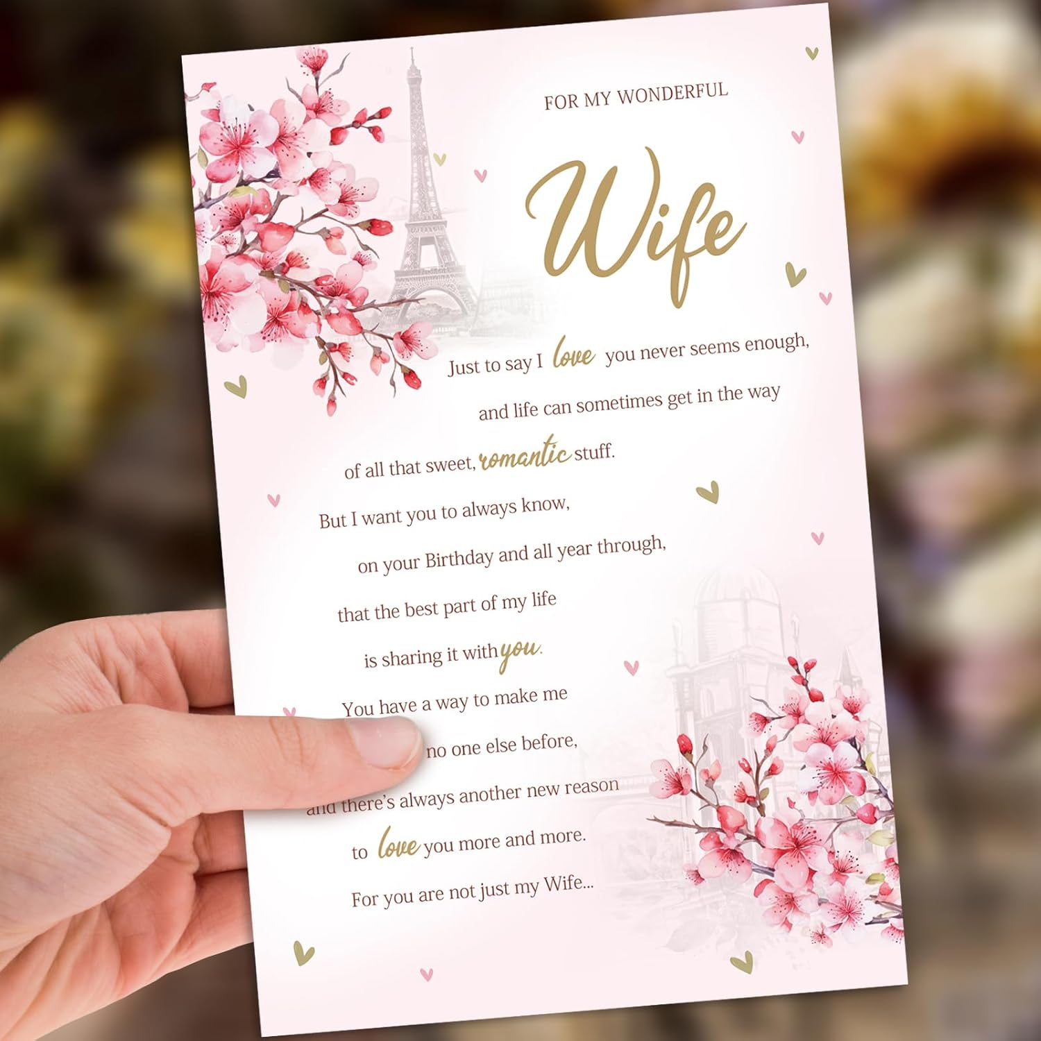 Wife Birthday Card, Happy Birthday Card & Gifts for Wife from Husband, Funny Bday Card & Gifts for Women Her - Image 5