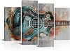 LoveHouse Guitar Wall Art Musical Instrument Painting Prints Music Stuido Wall Decor Steampunk Canvas Artwork