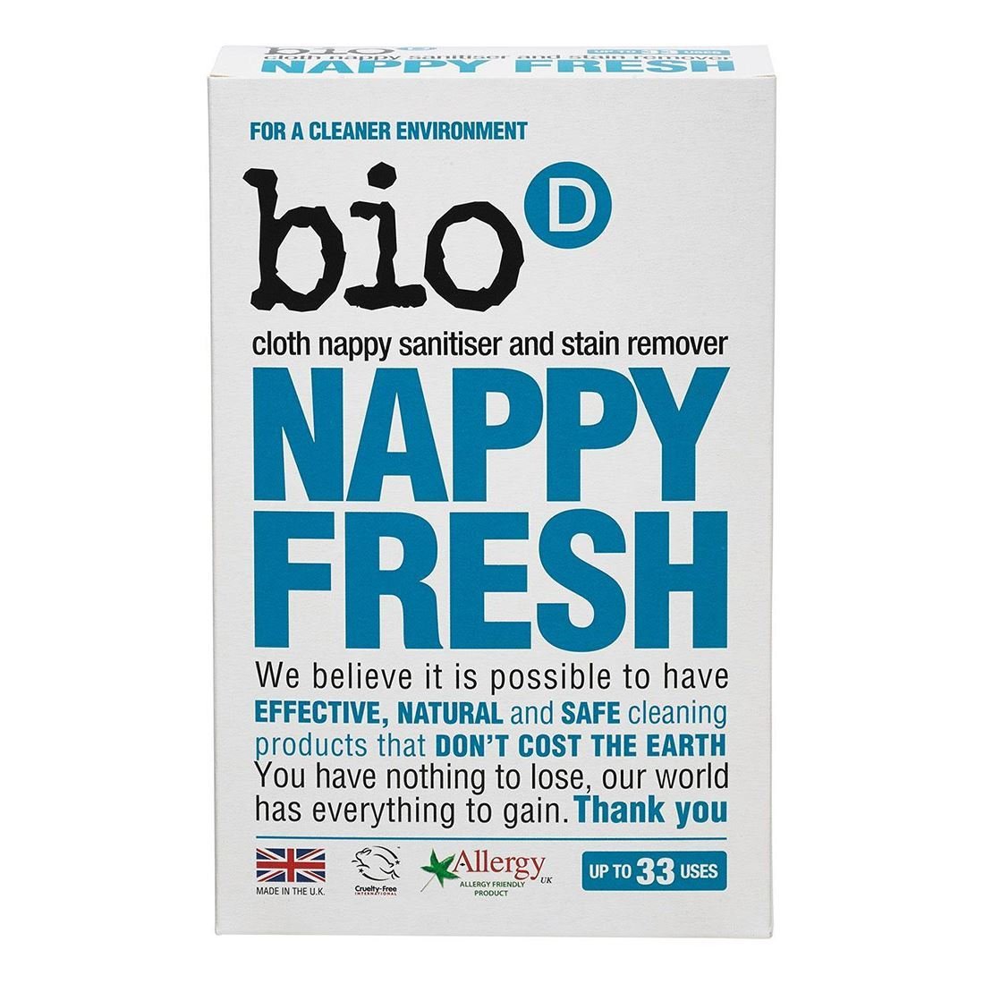 Bio D | Nappy Fresh | 3 x 500g