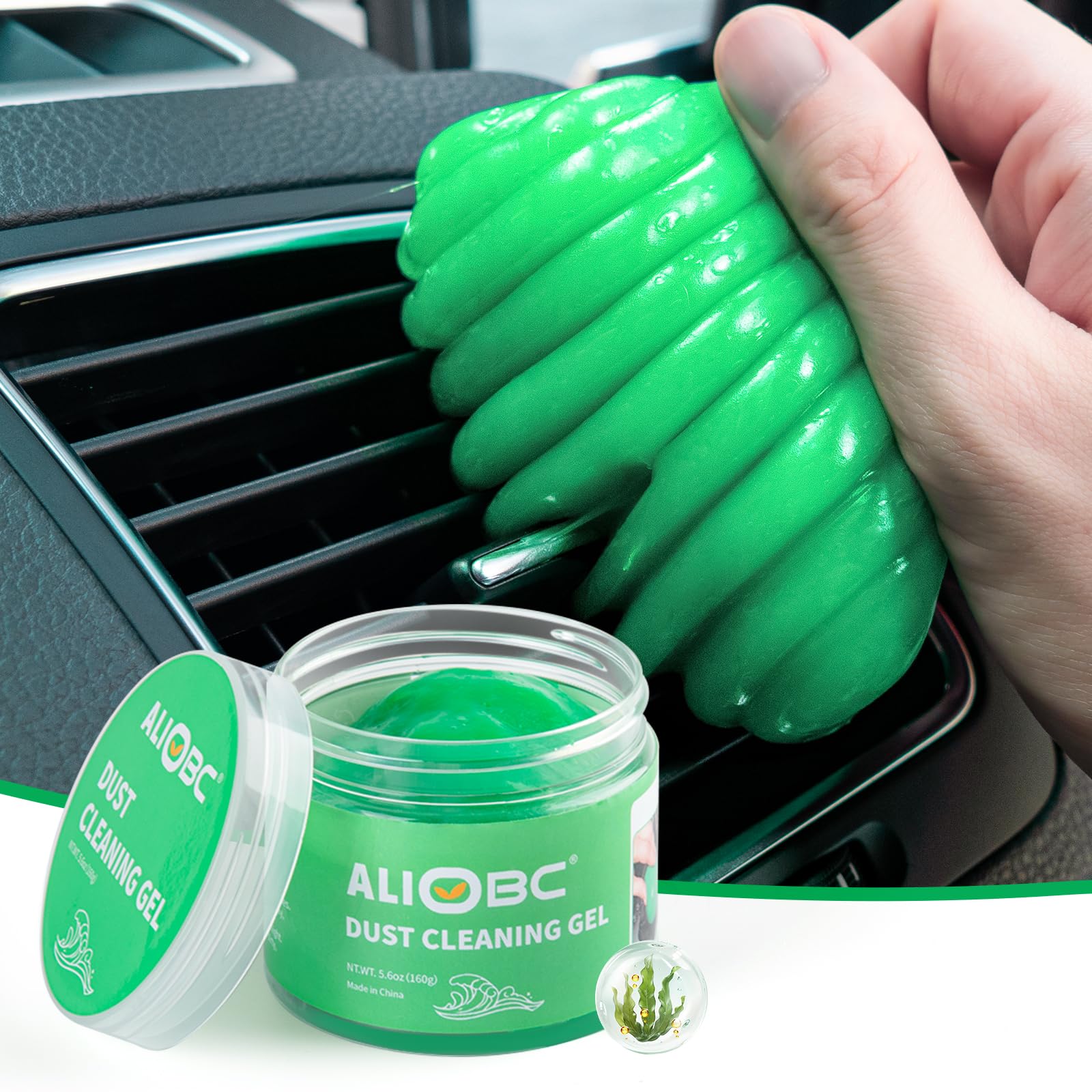 ALIOBC Cleaning Gel, Green, Reusable