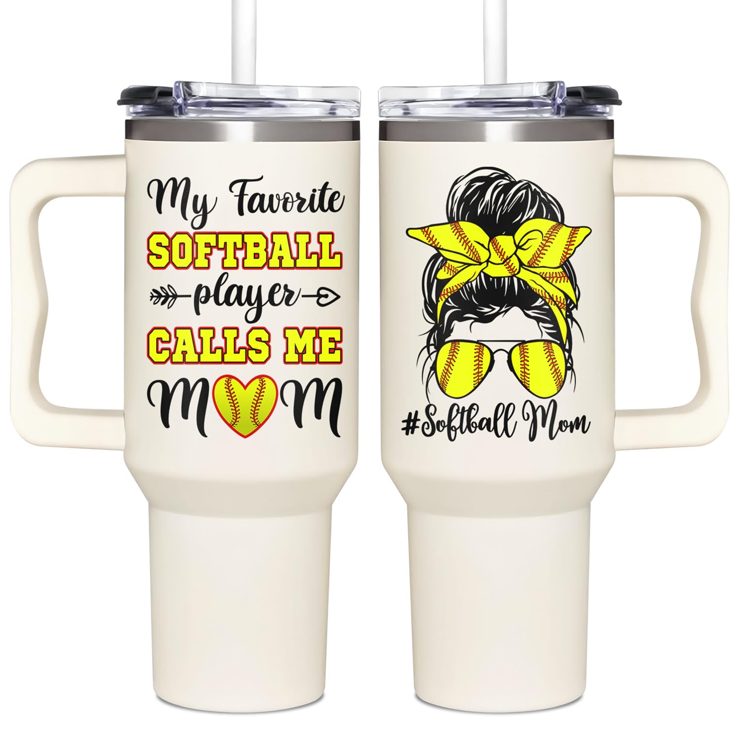 AT2Z GLOBAL Softball Mom Gifts - Gifts For Mom From Son, Daughter, Boy, Girl, Kids, Friends - Birthday Gifts For Mother - Christmas Presents For Mama
