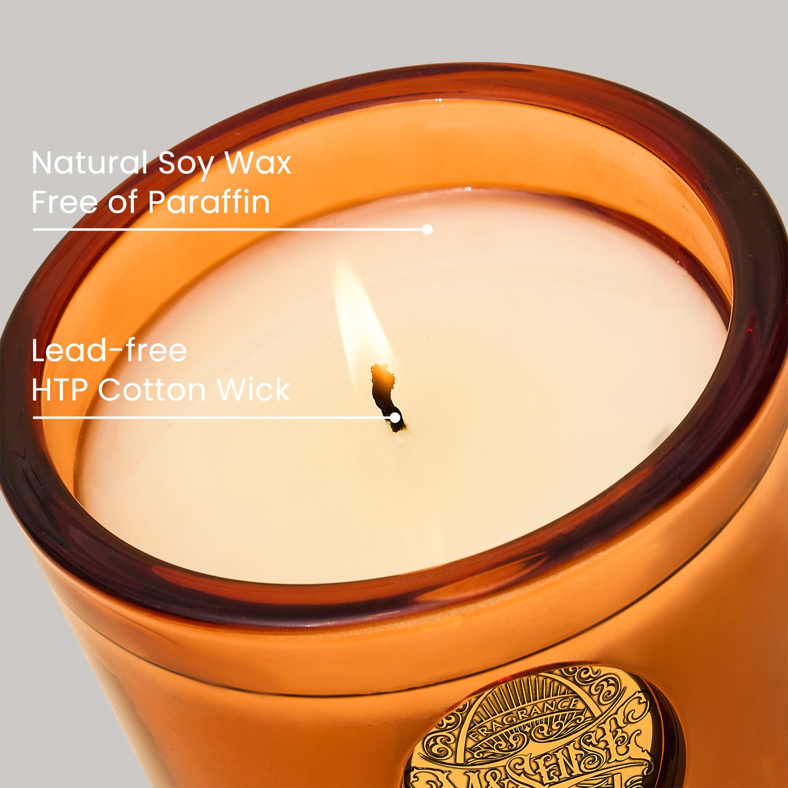 M&SENSE Scented Candles 260g Orange&Goji Natural Soy Wax Candles 55 Hours Long Burning Time, Perfect Christmas Gifts for Women and Men - Image 4