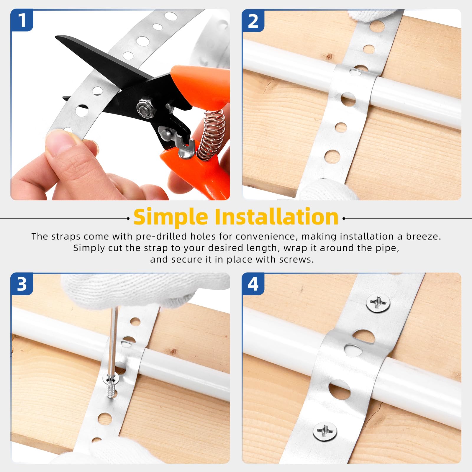 Sangle Galvanisée Perforée 19 Mm X 3 M – Ruban Métal Troué Pour Fixation Tuyaux & Supports