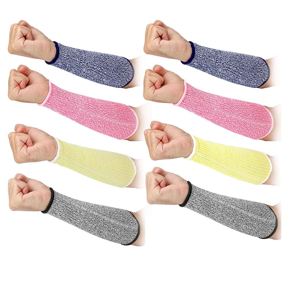 Fegtrtyoa Arm Protectors for Thin Skin and Bruising Cut Forearm Sleeve HPPE 4 Pairs