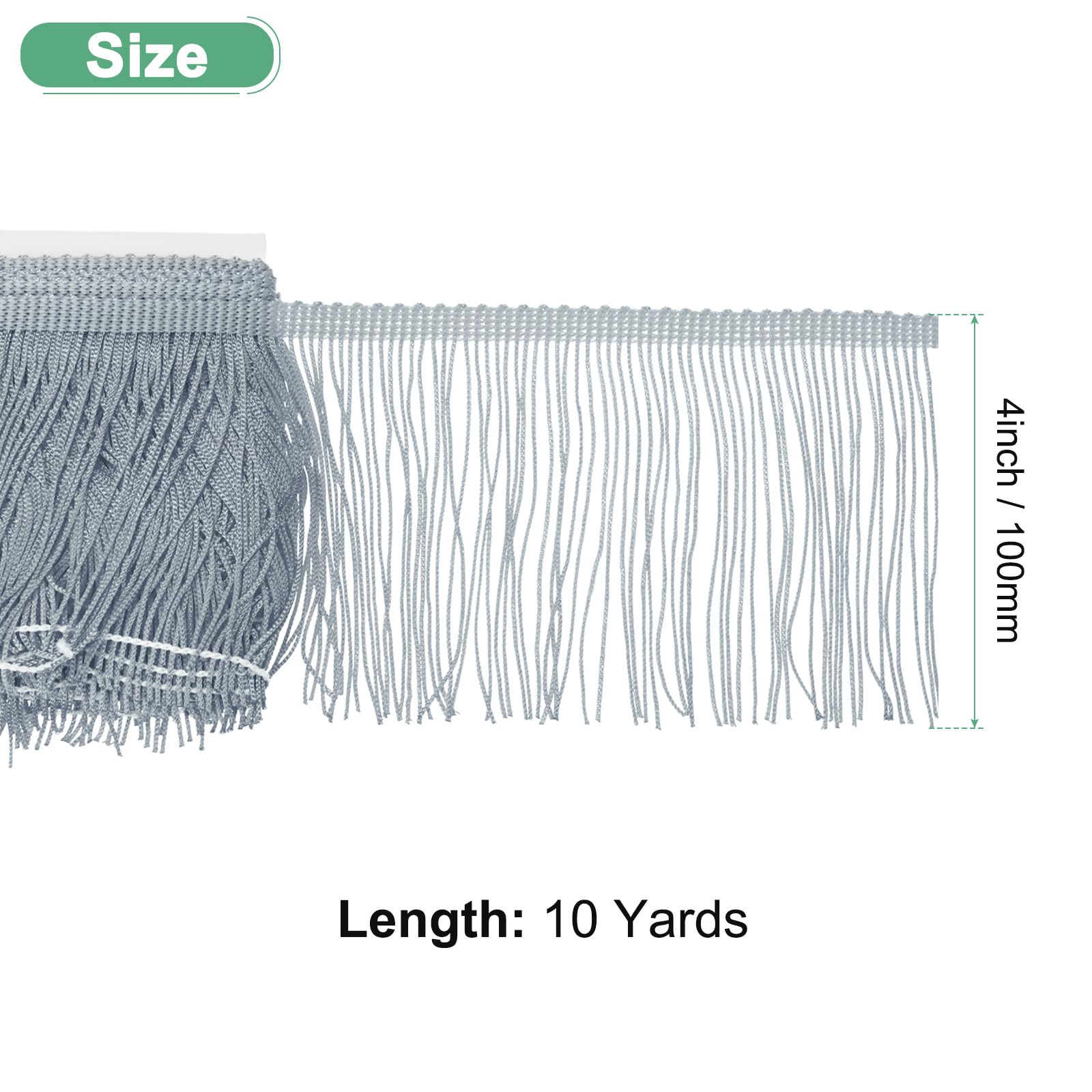 M METERXITY Chainette Fringe Trim - Image 3