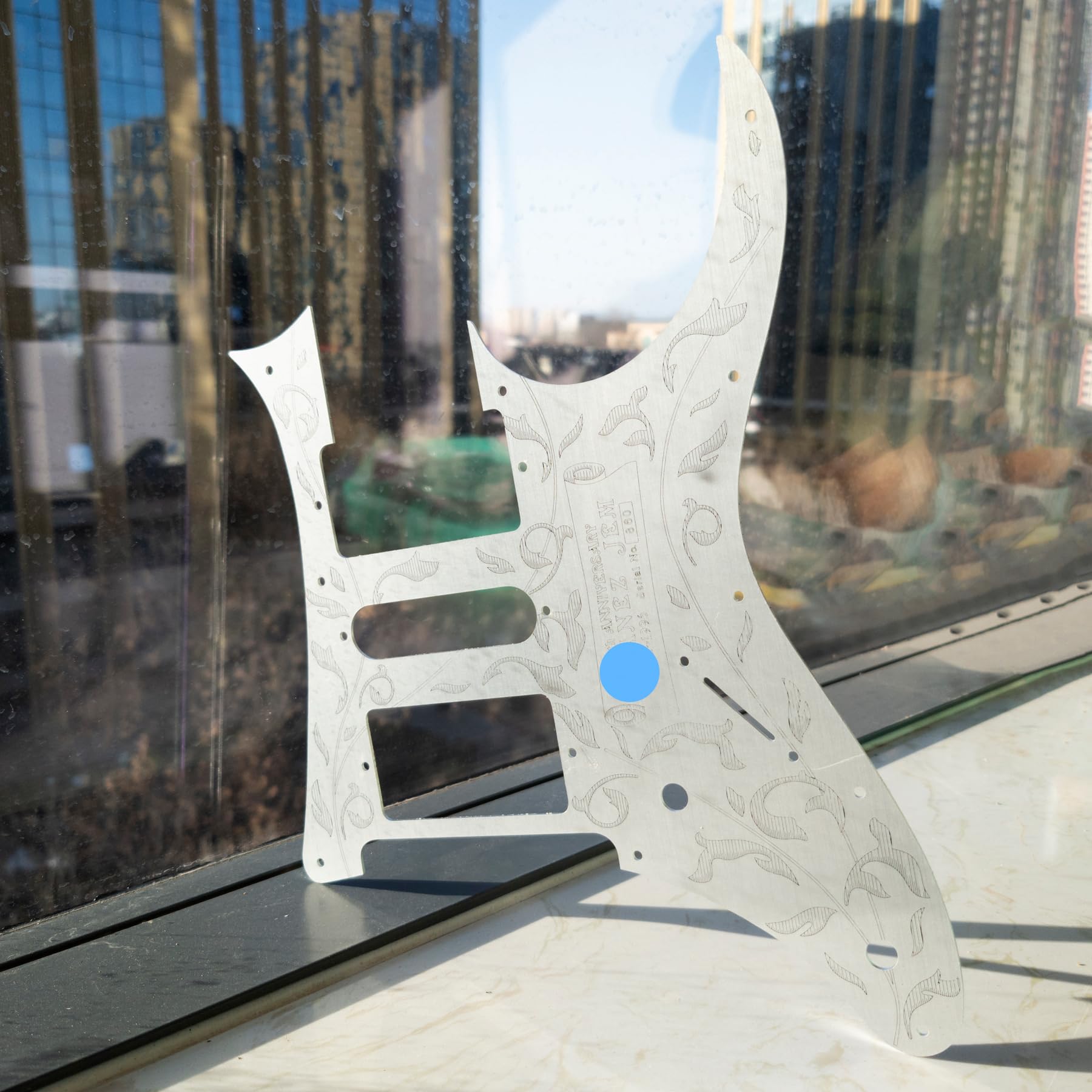 Aluminiowa osłona gitarowa i płyta główkowa do gitary Ibanez Jem 10. rocznica - grawerowana metalowa płytka do gitary RG/Jem, niestandardowe części do ulepszenia gitary