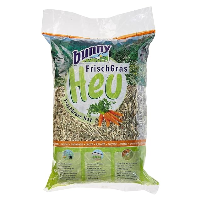 Bunny - Heno Fresco para roedores Adultos Zanahoria 500 gr