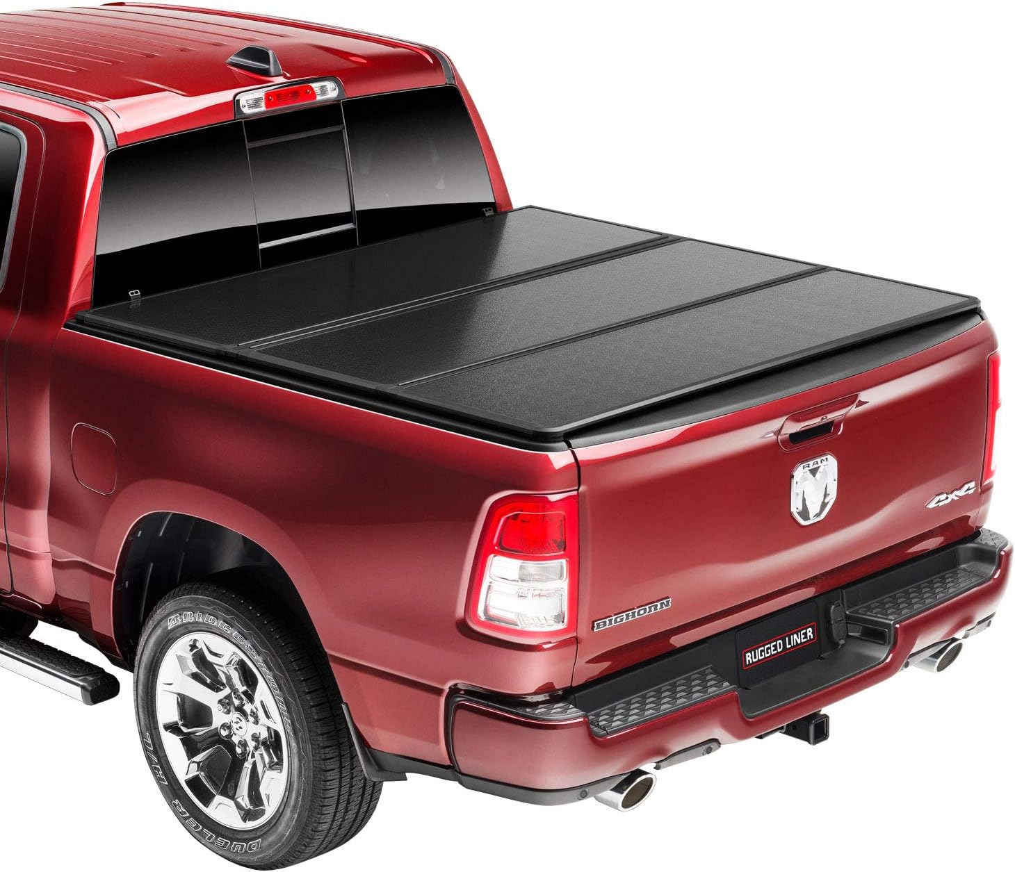 Rugged Liner E-Series Hard Folding Truck Bed Tonneau Cover | EH-DRB5509 | Fits 2009 - 2018, 2019-21 Classic Dodge Ram w/Rambox 5' 7" Bed (67.4")