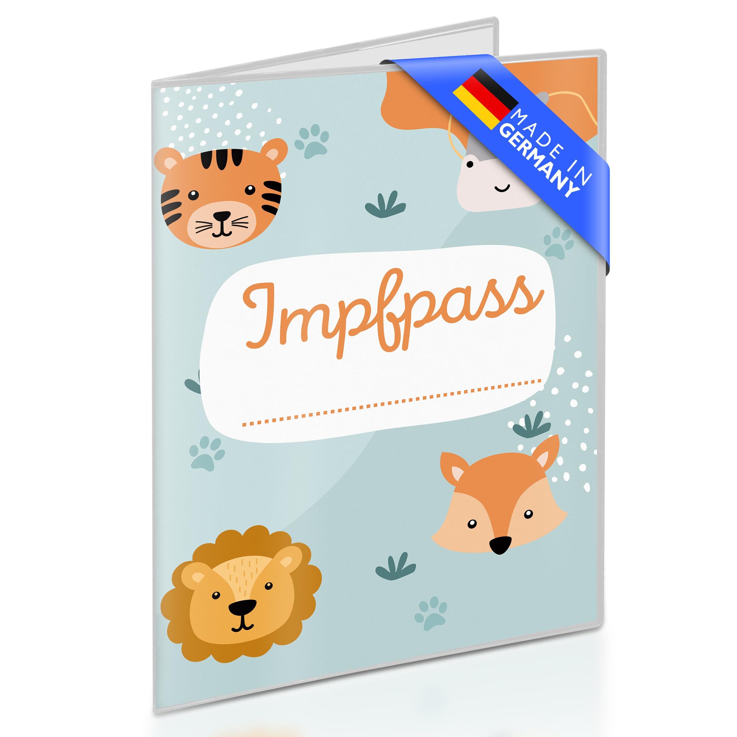 Hochwertige Impfpass Hülle/Impfausweis Hülle (9,9 x 13,7cm) für Kinder (selbst personalisierbar) | robuste und passgenaue Schutzhülle für Impfausweis | perfektes Babygeschenk | Made in Germany