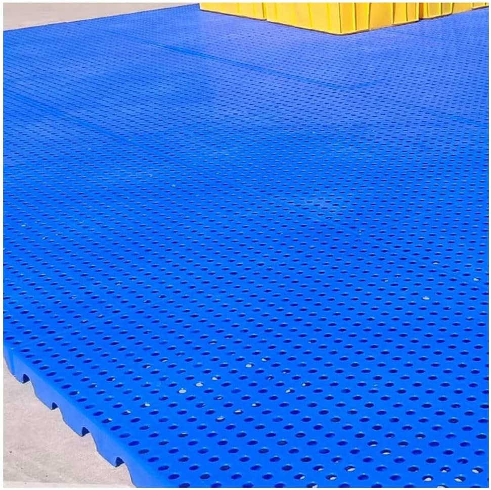Plastic Pallets Storage Pallet Plastic Interlocking Drainage Floor Tiles Cargo Storage Matting for Garage Warehouse, 1 Pack (Color : Blue, Size : 40x40x3cm)