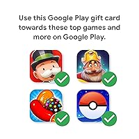 Vista 3 de Google Play gift code - new finds, old favorites, one card. Go Play. (Email or Text Message Delivery - US Only)