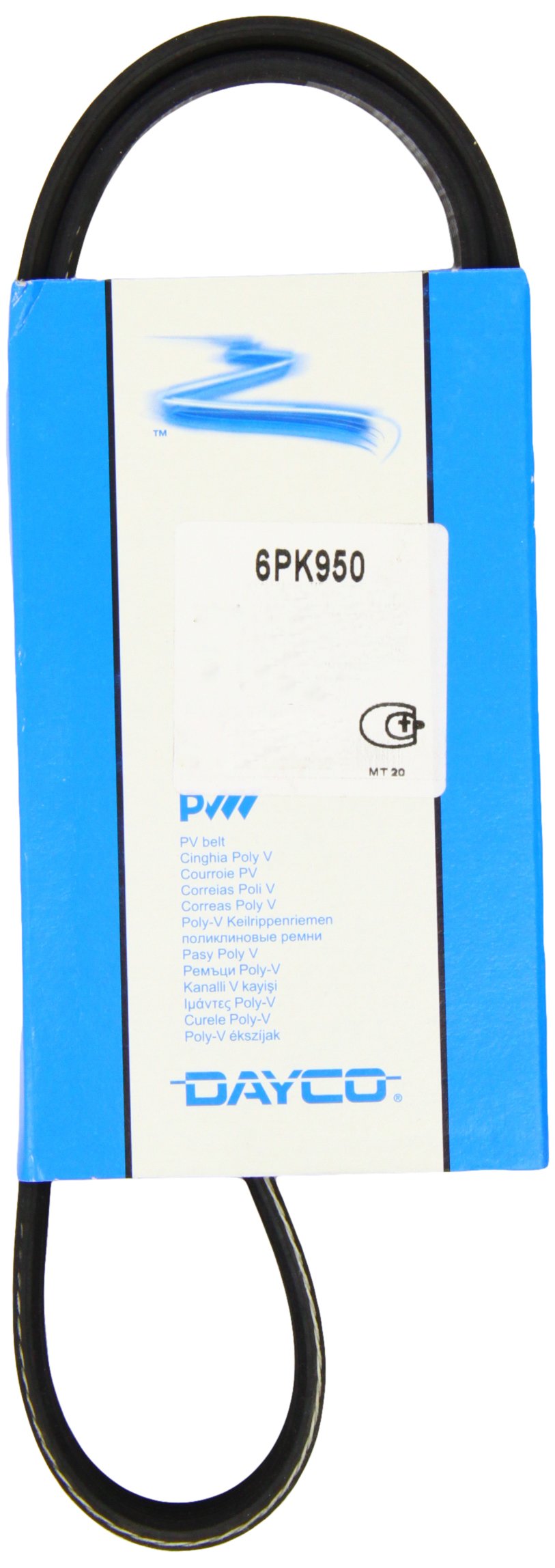 DAYCO 6PK950 V-Ribbed Belt for AUDI,CITROËN,HONDA,NEW HOLLAND,PEUGEOT,RENAULT TR