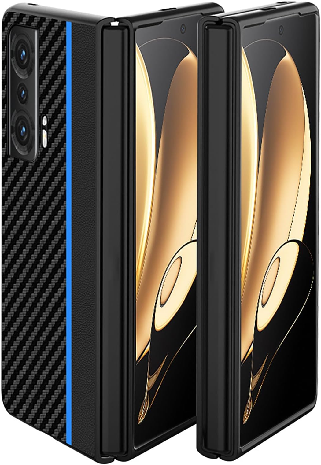 OIATROE Case for Honor Magic V2,[Heat dissipation] [Anti-fingerprint ] [Protect back camera] Ultra Silm Case Matte Material Cover for Honor Magic V2 -Black blue
