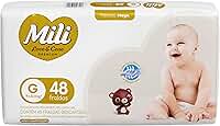 Mili Fralda Infantil Love & Care Tamanho G, Alta Absorção, Ajuste Confortável, 48 Unidades