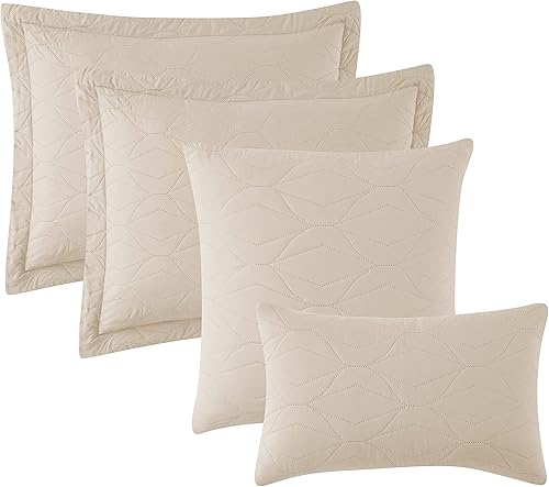 Miniatura 9 de Clara Clark Juego de colcha tamaño individual  Juego de colcha para todas las estaciones, juego de ropa de cama de tejido Pinsonic ligero individual